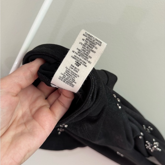 Free People Star Stud Embellished Skinny Pants - Black/Silver - Size 25 - Picture 15 of 15